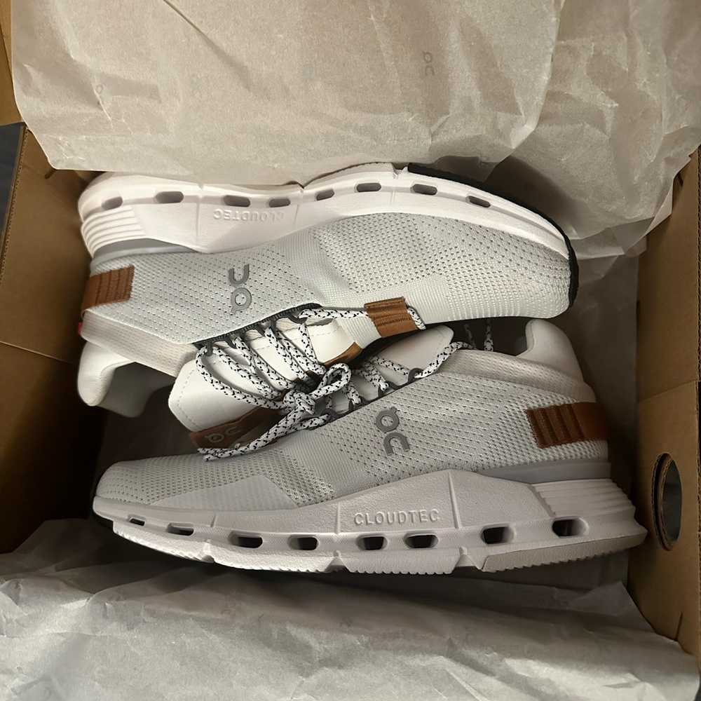 On Cloud Cloudnova White Pearl NWB size 8